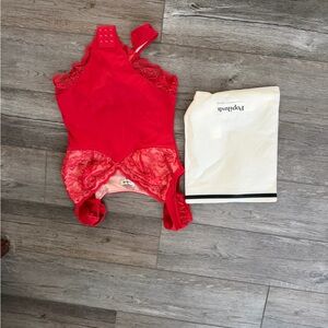 Red Lace Bodysuit
